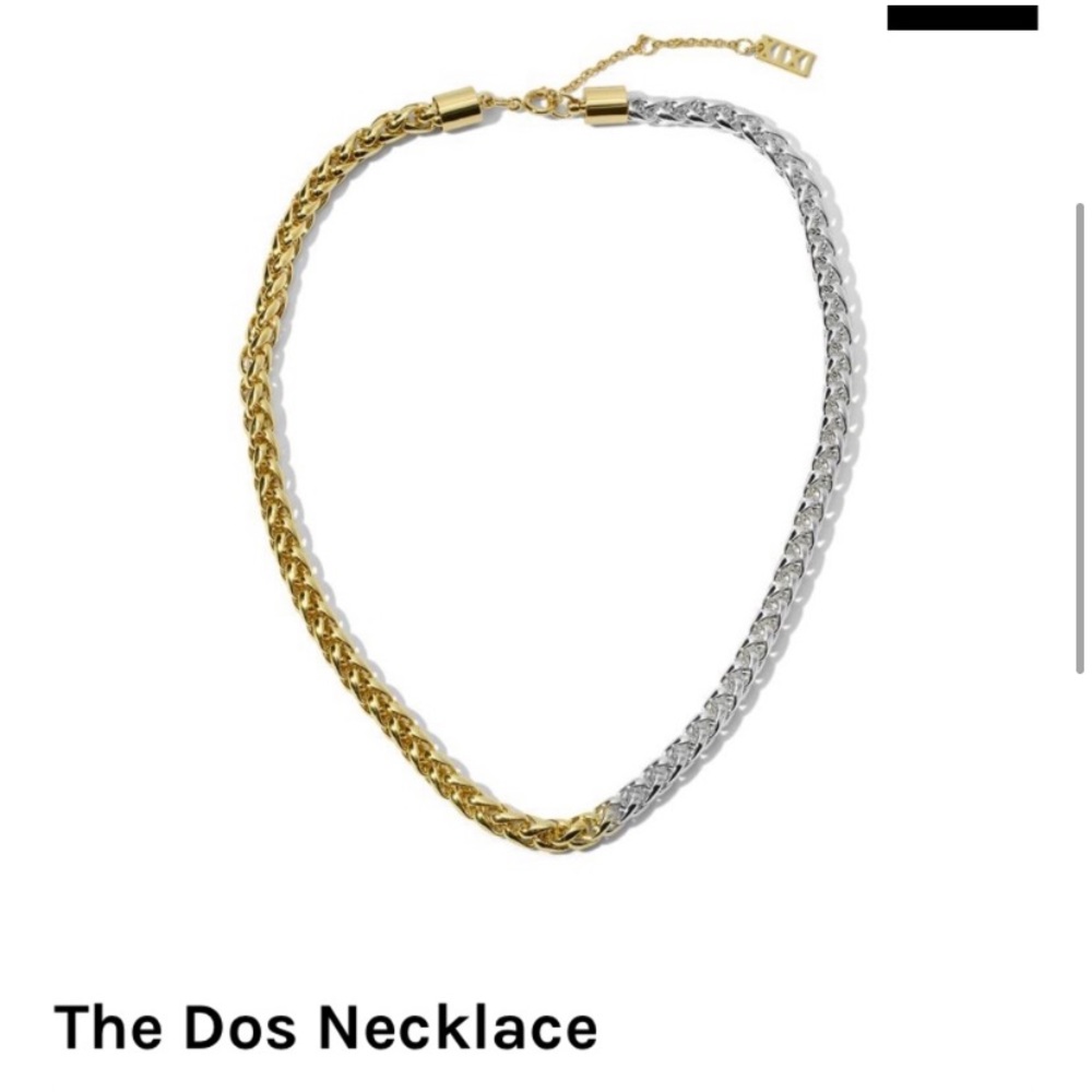 Necklace with silver & gold look